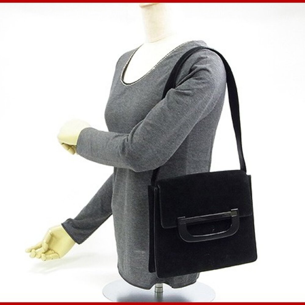 GUCCI shoulder bag suede ?~ leather Authentic USED T13004